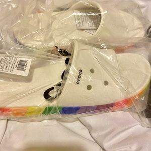 Pride crocs sandals